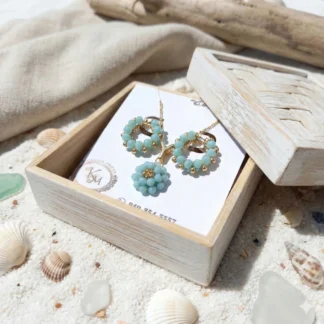 Juego Cadena y Aretes Aros en Colores